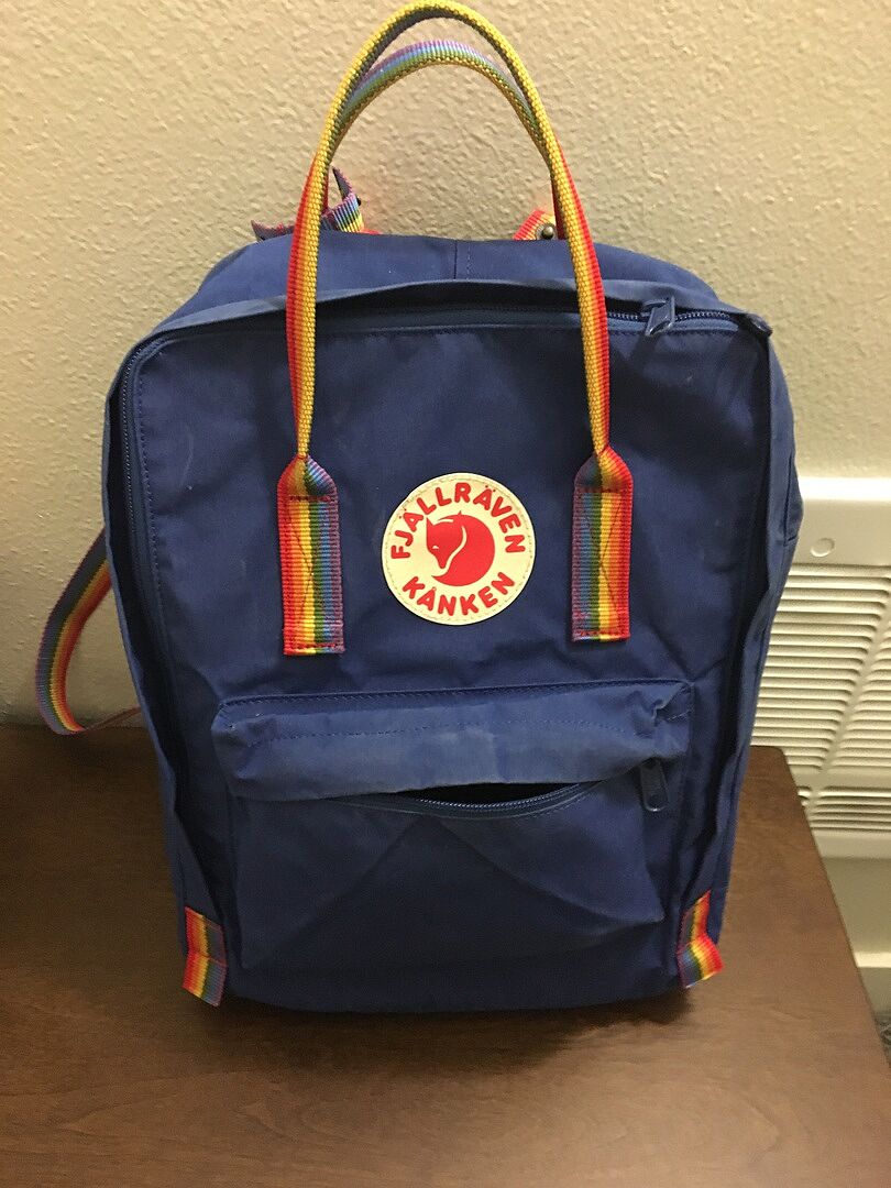 Fjallraven Kanken Rainbow Special Edition Backpack Deep BlueRainbow Pattern 23620527907