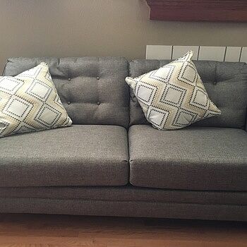 Jensen grey tufted sofa discount
