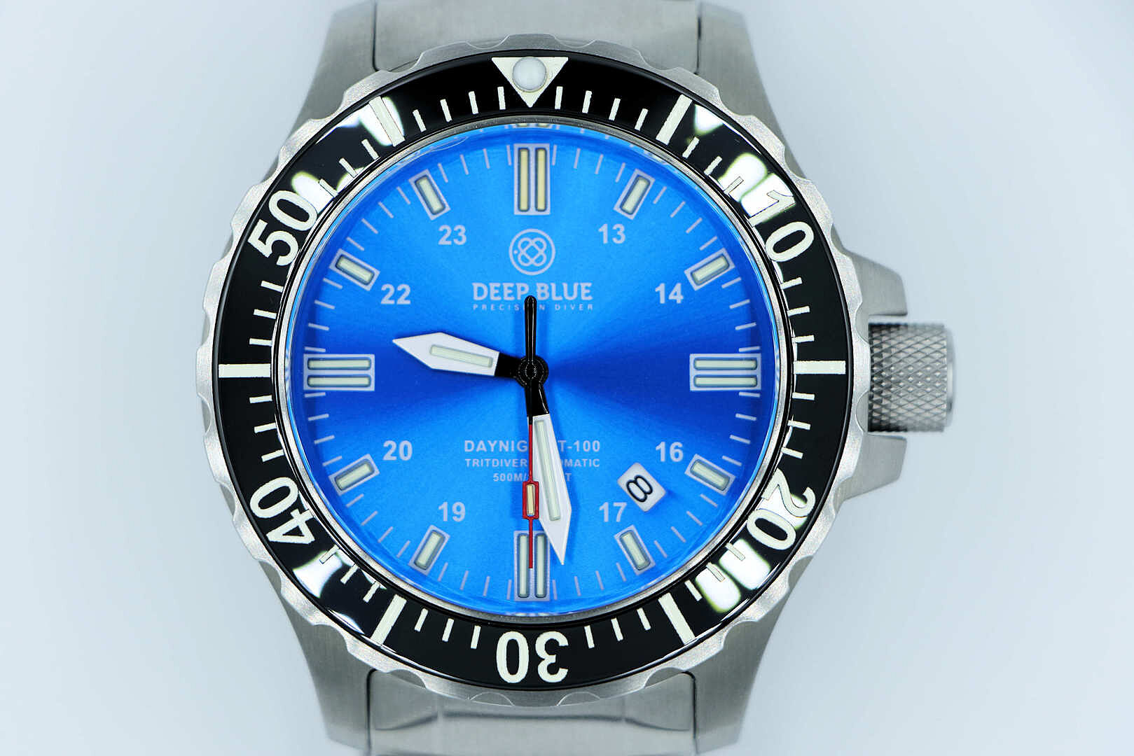 Deep Blue Daynight TritDiver T-100 Men’s Watch TRITDIVERBLACKLTBLUE