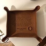 New! Showman Longhorn Leather Tray – Western Catch-All Tray main image 0