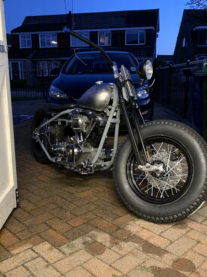 Aftermarket Springer Headlight Mounting Bracket Black