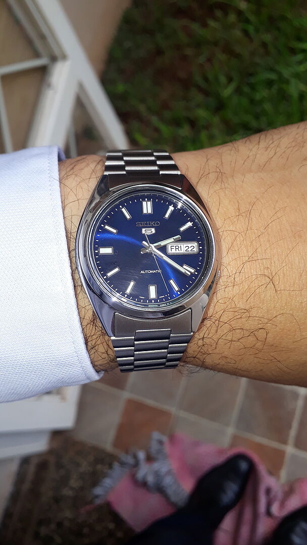 mens seiko 5 automatic watch snxs77