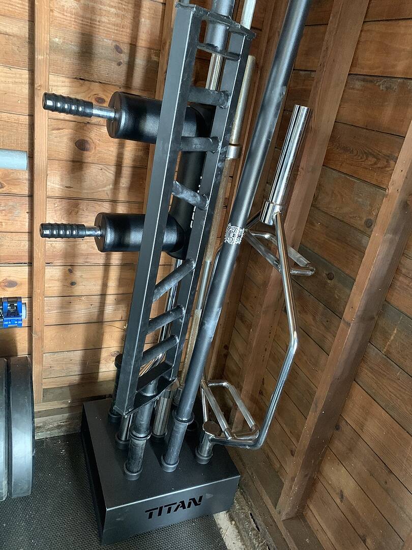 9 Bar Olympic Barbell Holder Vertical Storage Rack 19