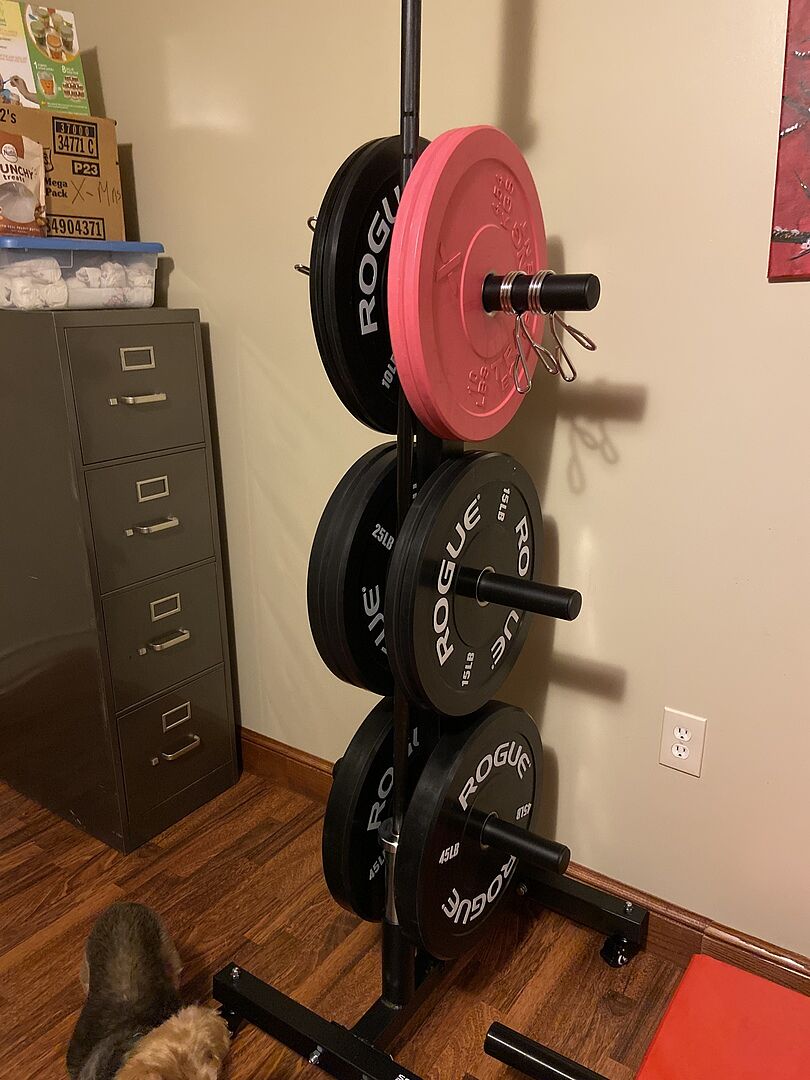 Titan Fitness Portable Plate & Barbell Storage Tree