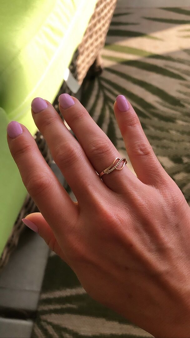 Diamond Swirl Bypass Ring