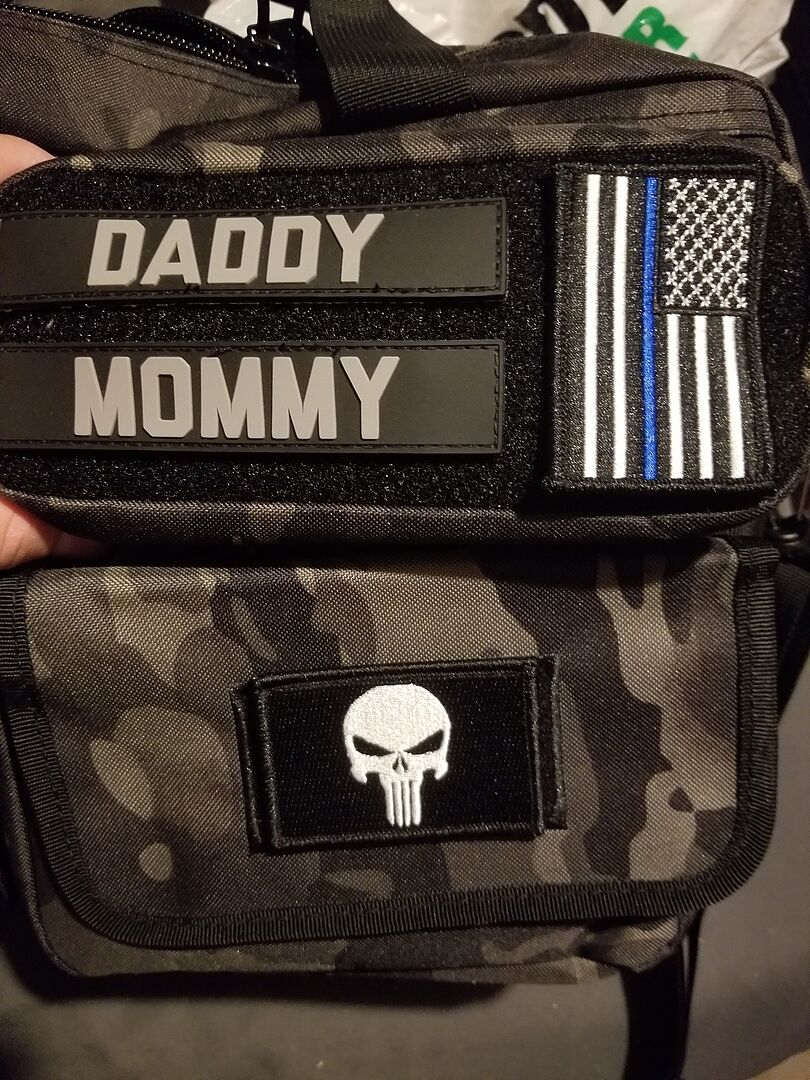 Superman USA Flag Thin Blue Line Tactical Combat Hook & Loop Patch - Morale Patch