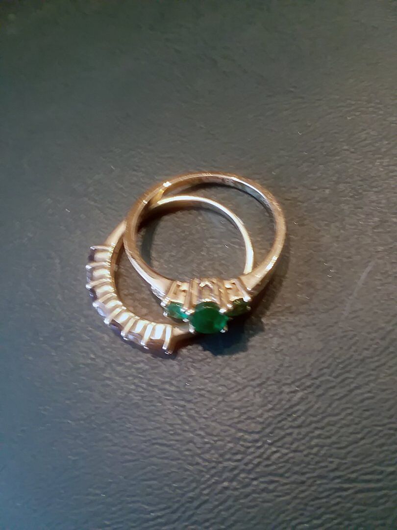 3 Stone Emerald Ring