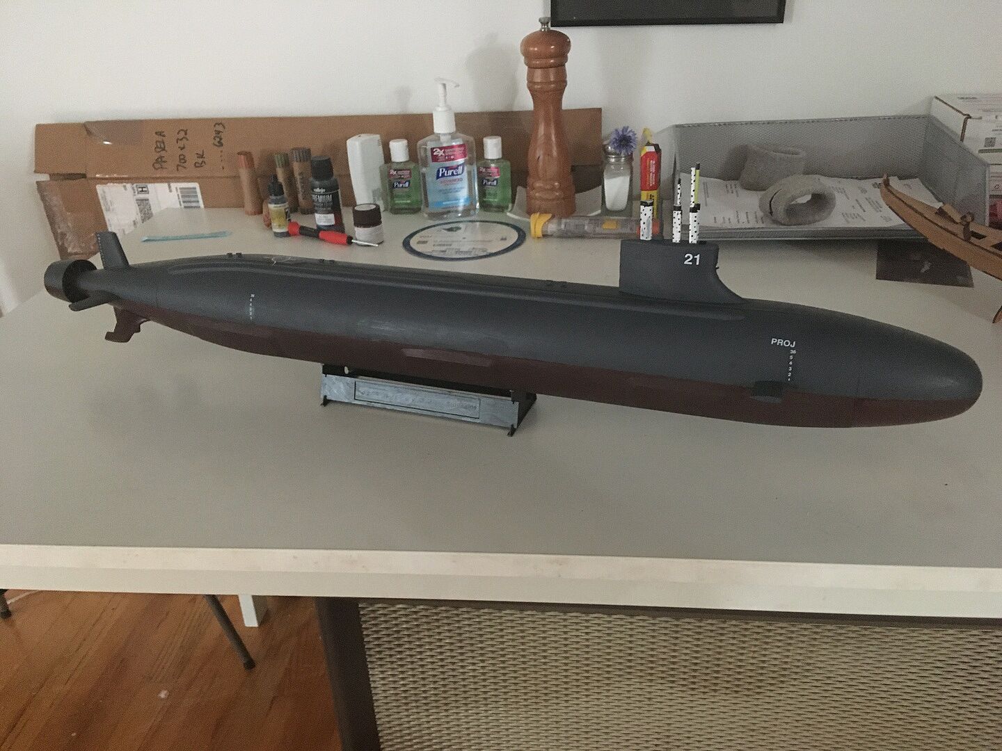 Maquette USS Seawolf SSN-21 - Sous-marin D'attaque 1/700 - Hobbyboss - Kit à Monter