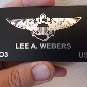 Navy Uniform Leather Nametag - Enlisted (E6 and below) Highly recommended - 5 stars
