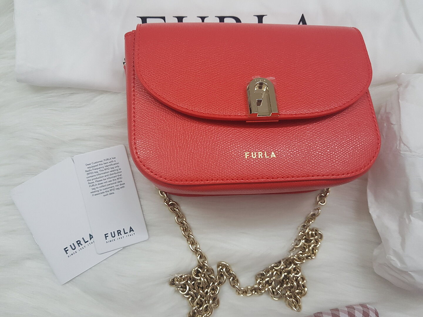 Furla Ladies 1927 Mini Crossbody Bag in Fuoco H 1060030BAONARE09A 8050560567057 Handbags