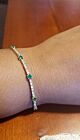 Diamond and Emerald Station Bracelet - Stunning!