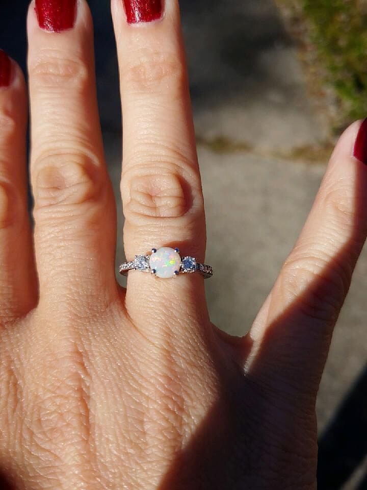 Heirloom Three Stone Opal Ring