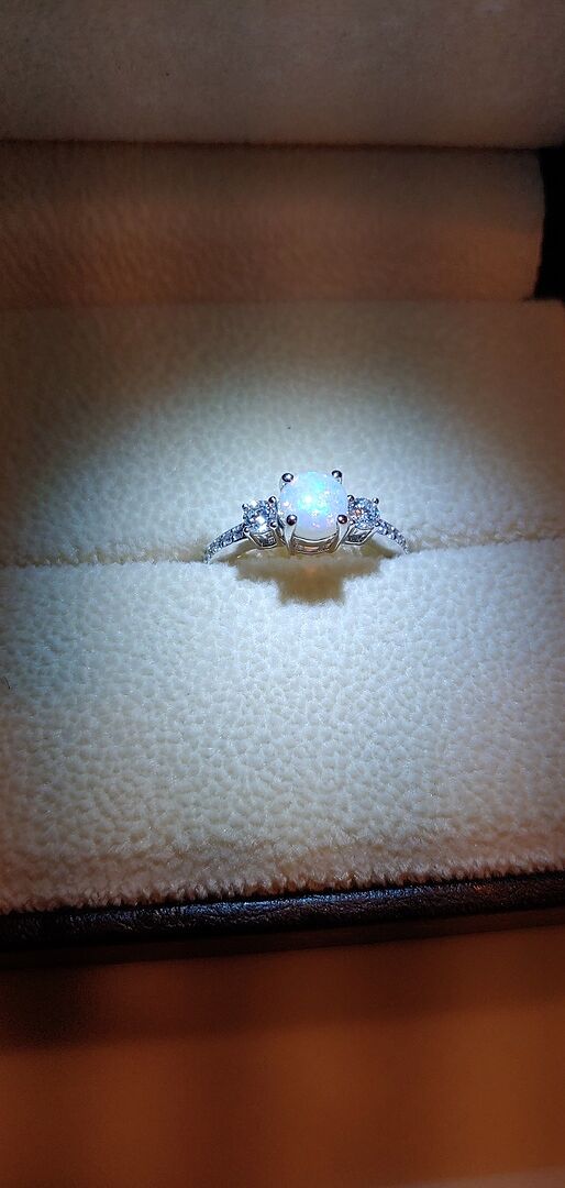 Heirloom Three Stone Opal Ring