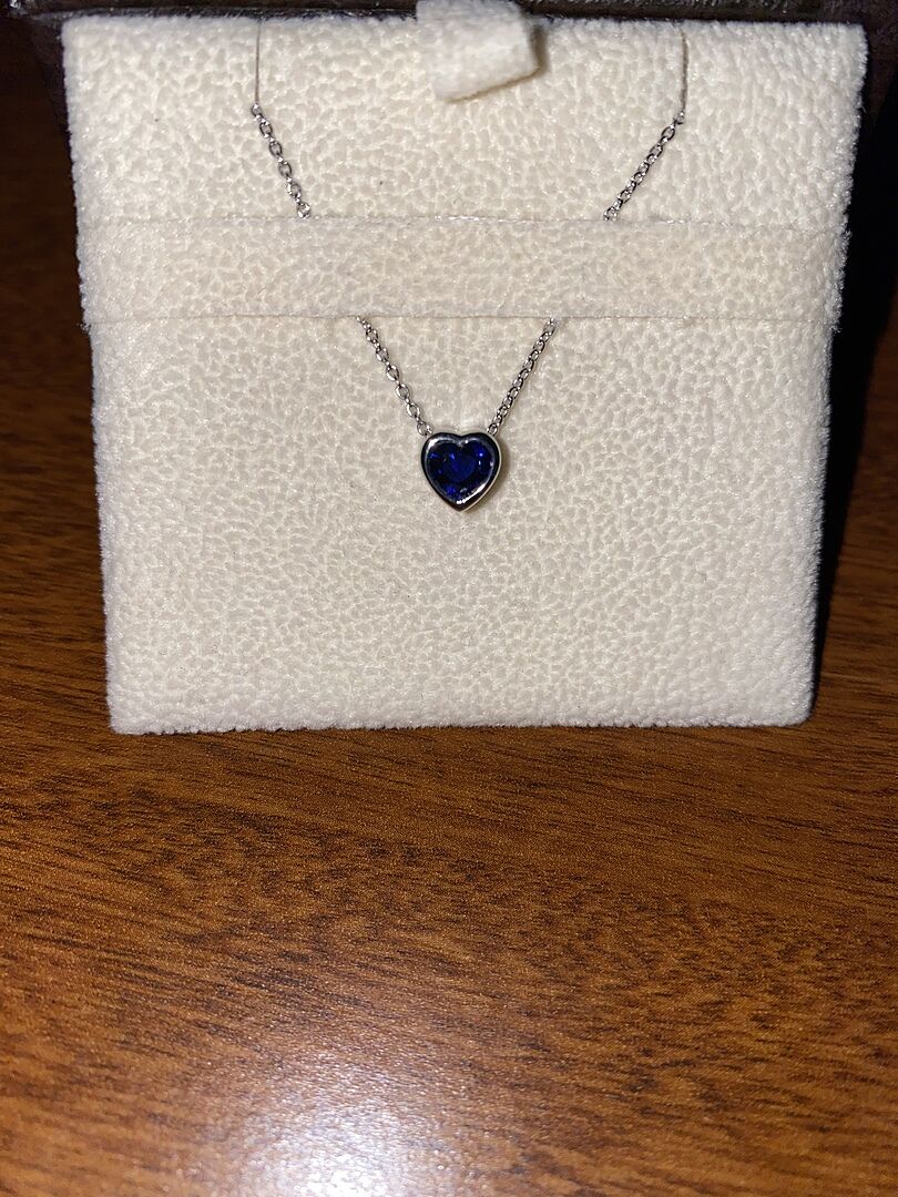 Bezel Heart Solitaire Sapphire