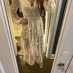 Peony Long Sleeve Lace Maxi Romper 