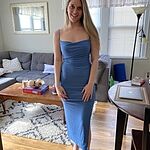 knee length dresses for ladies Dream Crush Lace-Up Back Mesh Overlay Midi Dress White main image 0