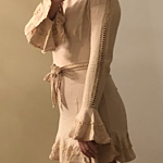 follow my lead dress beige Joleena Linen Bow-Strap Midi Dress Plus Size