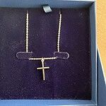blue nile diamond cross necklace