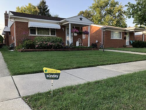 A lawn in Dearborn, MI