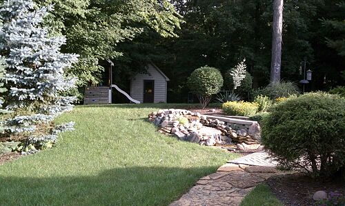 A lawn in Westerville, OH