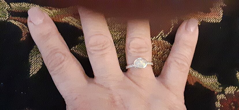 East-West Bezel-Set Oval Garnet and Diamond Ring