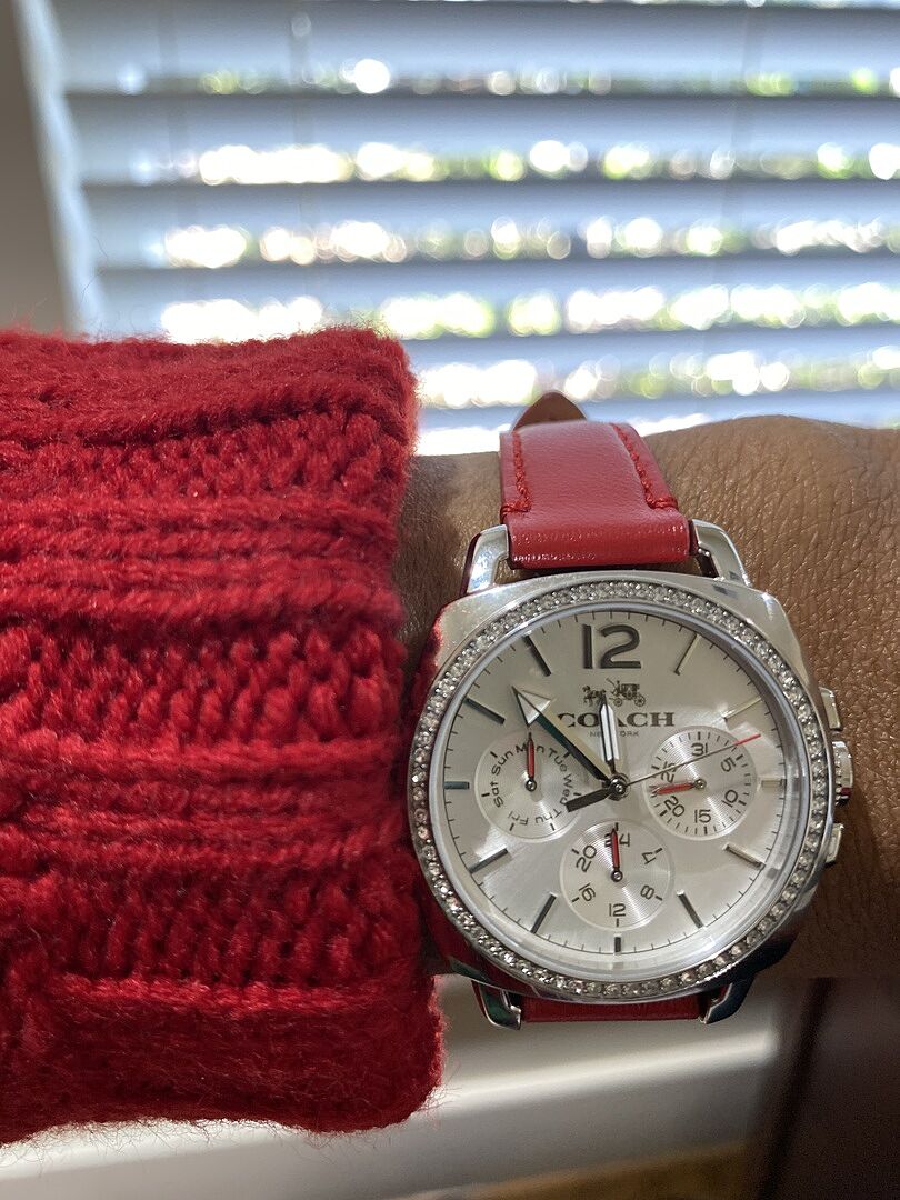 Coach | Movado Company Store| Boyfriend 34mm Red Leather  display picture 1