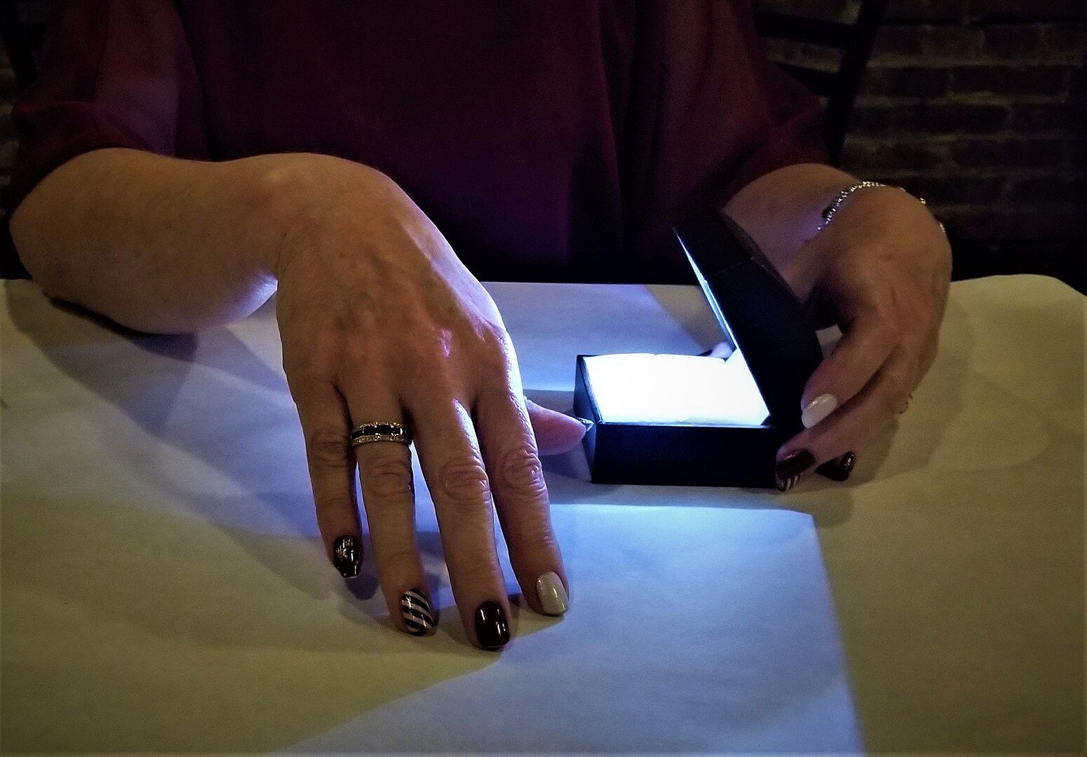 The ring arrived in the