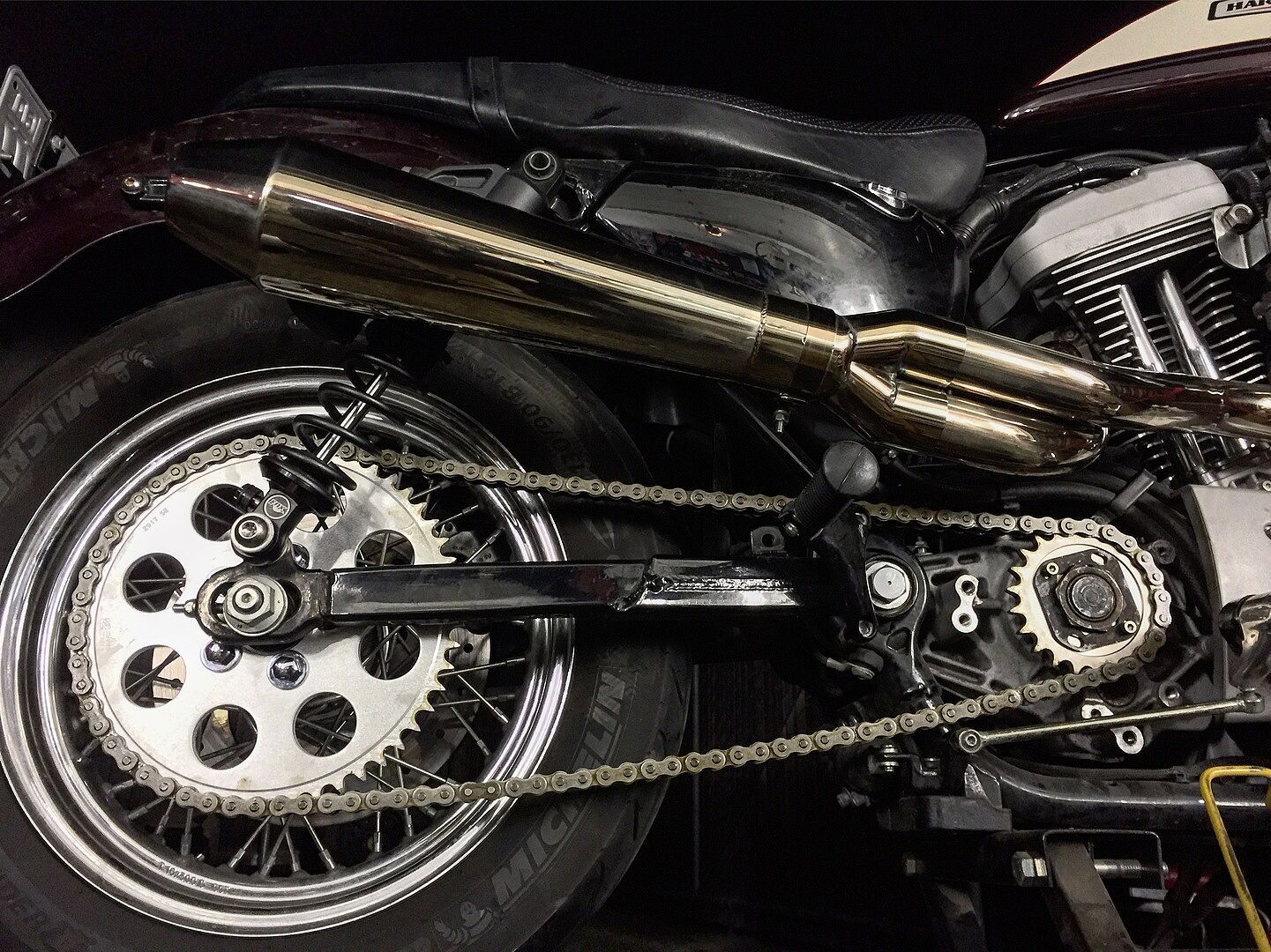 Belt to Chain Conversion Kit Harley 1200 Sportster 2004 & up Silver