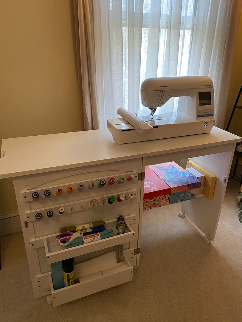 Folding Sewing Table Multipurpose Craft Station & Side Table