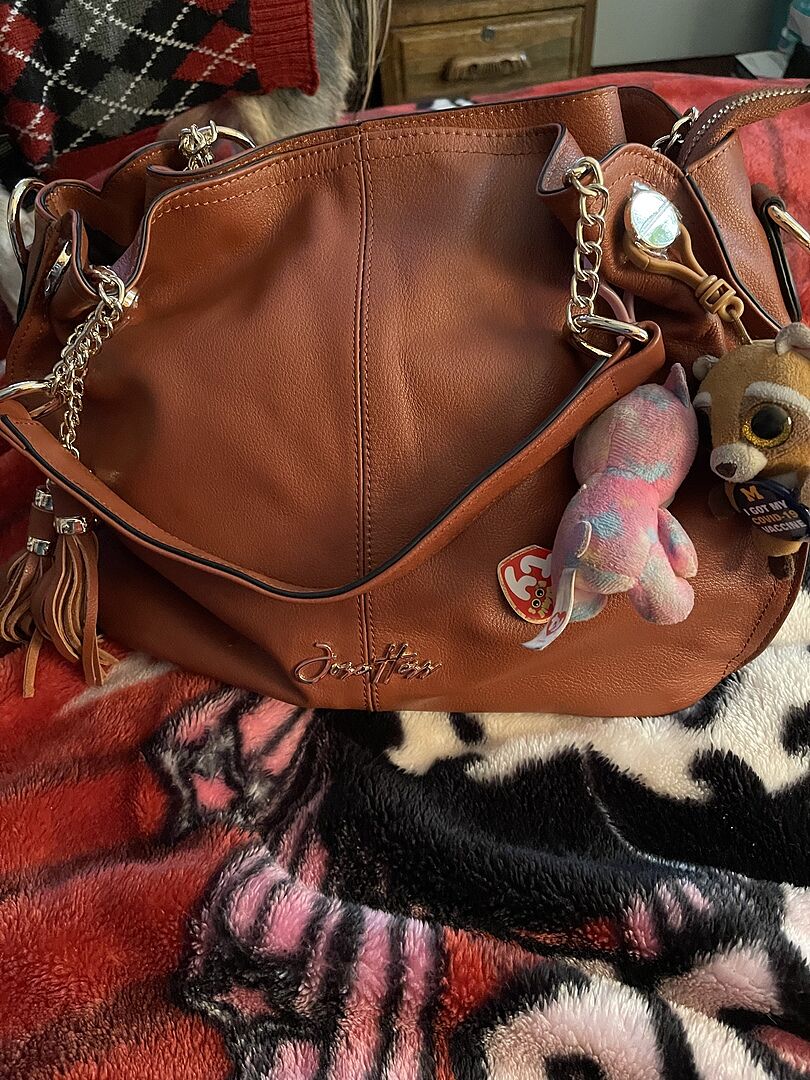 Jose Hess Signature Brown Leather Hobo Bag