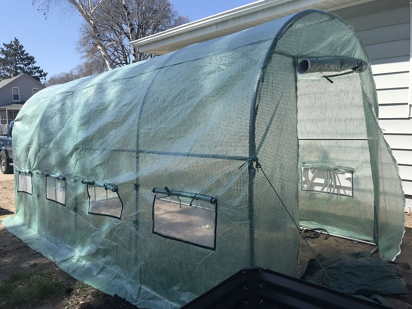 Walk In Greenhouse Tunnel Tent w Roll Up Windows Zippered Door 15x Best Choice Products