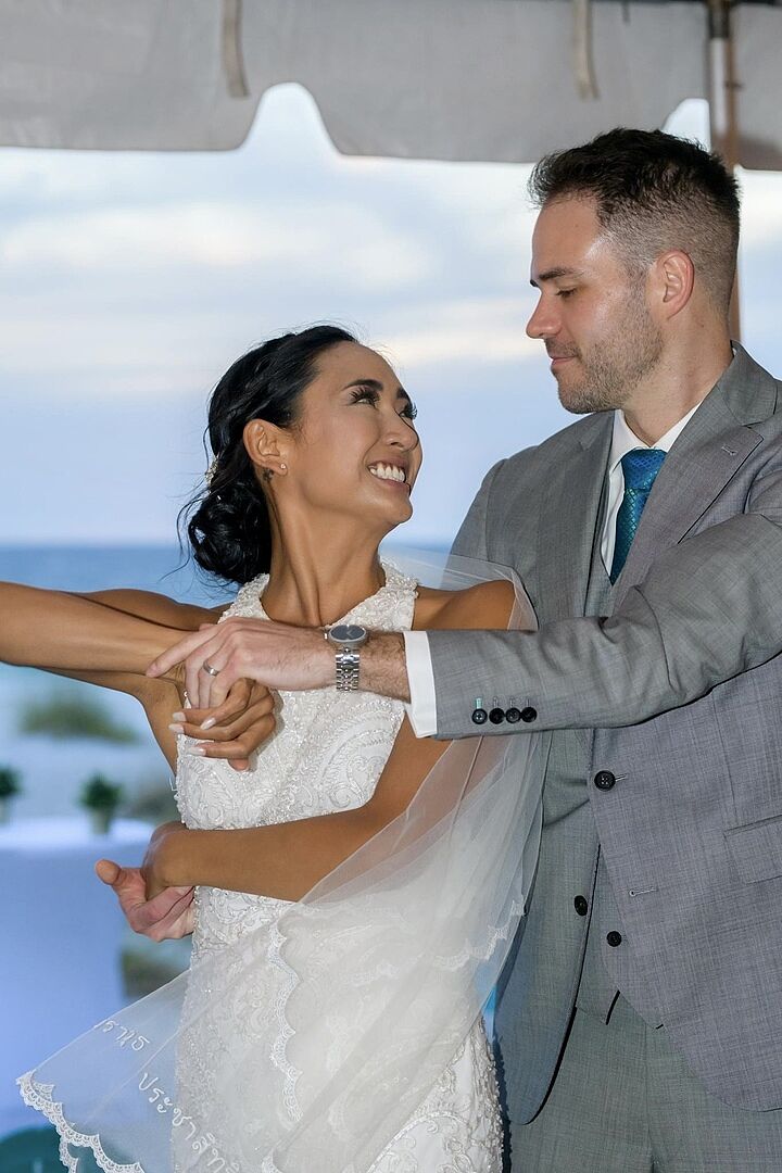 Melissa S., real Britten bride