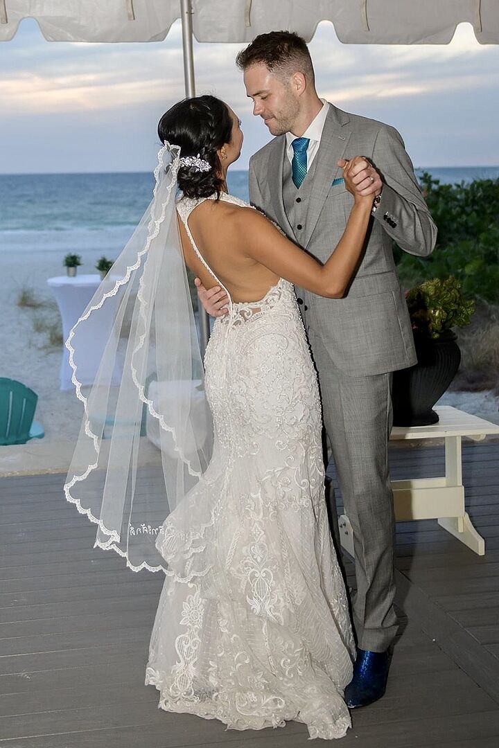 Melissa S., real Britten bride