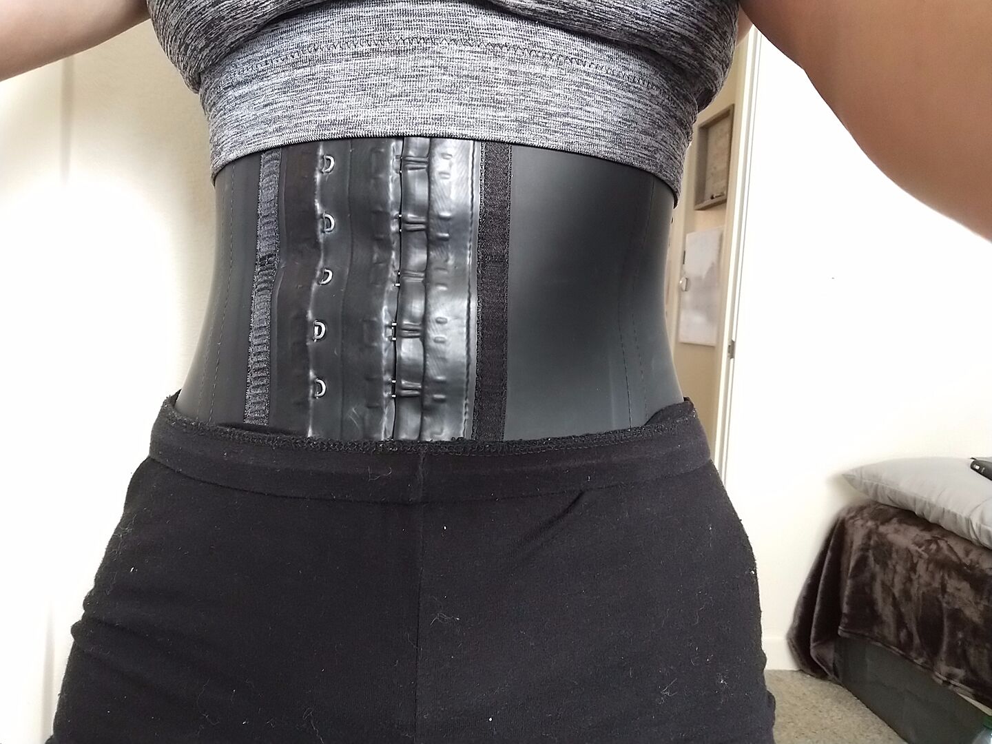 Extreme Waist Trainer 2 Hook Black Angel Curves