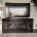 Deerfield Electric Fireplace Entertainment Center In Antique Brown Cherry  42MMS90151-PC84 | centenariocat.upeu.edu.pe