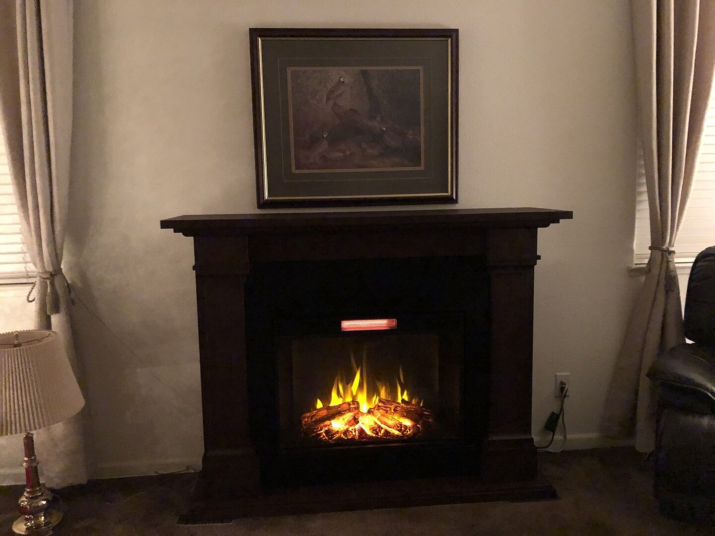 Callaway Grand Infrared Electric Fireplace Mantel Package in