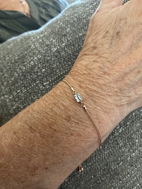 The bracelet is delicate and