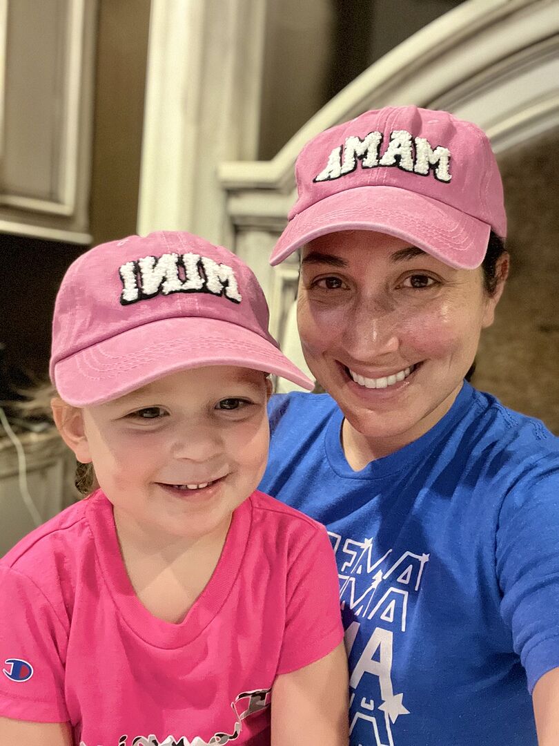 Cute pink mommy and me pink baseball caps?? Pink Mama & Mini Baseball Hats | Adjustable | Mommy and Me  main image 4