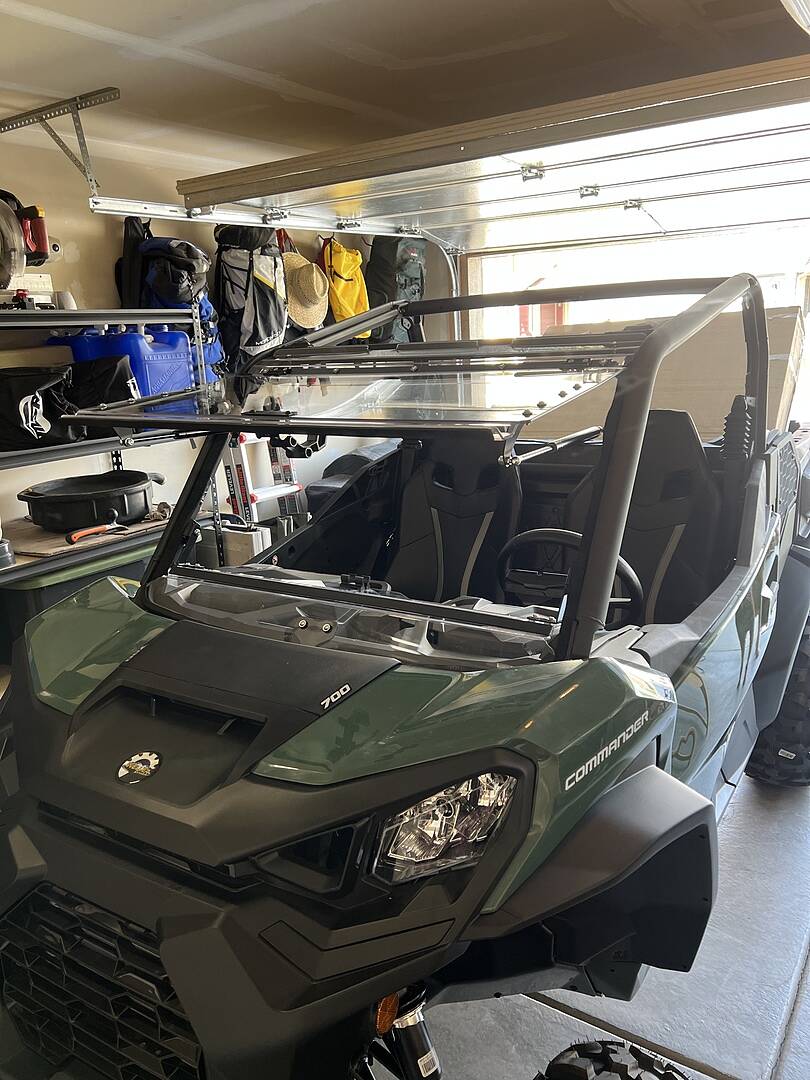 Can-Am Commander Scratch-Resistant Flip Windshield | SuperATV