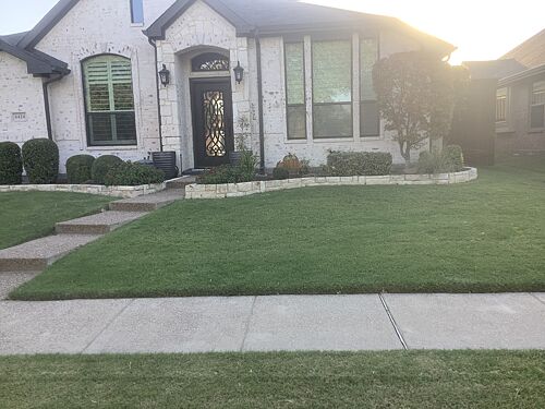 A lawn in The Colony, TX