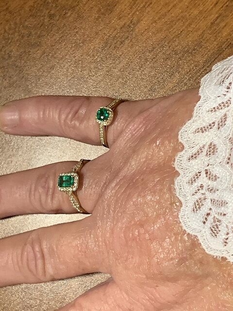 Beautiful Emerald stones! The settings