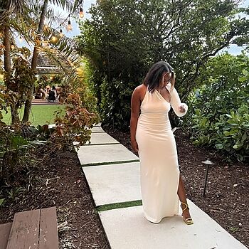 Long Black One Shoulder Gown - Women's Slit Dress | Marcella