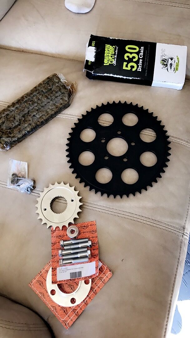 Belt to Chain Conversion Kit Harley 1200 Sportster 2004 & up Black