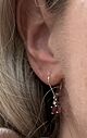Ruby lever back earrings