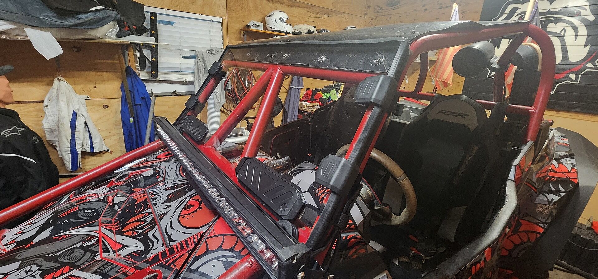 Polaris RZR XP Turbo Custom Cage Windshield Kit SuperATV