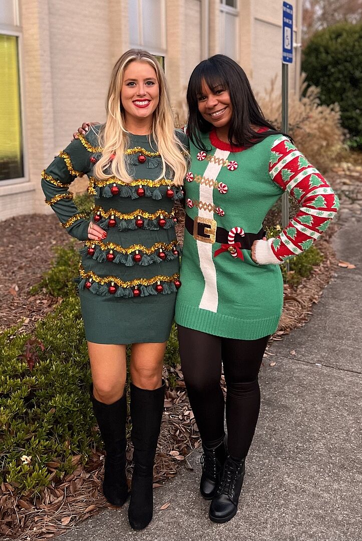 Tinsel Tree Christmas Sweater Dress: Women's Christmas Outfits | Tipsy Elves