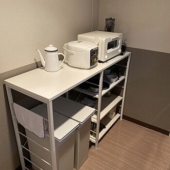 ゴミ箱収納キッチンカウンター emery(エメリー)　120cm幅　背板なしタイプ 調理家電を置くために