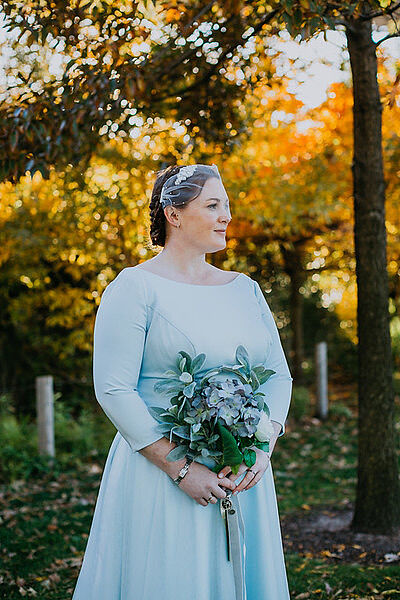 Rebecca M., real Britten bride