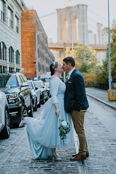 Rebecca M., real Britten bride
