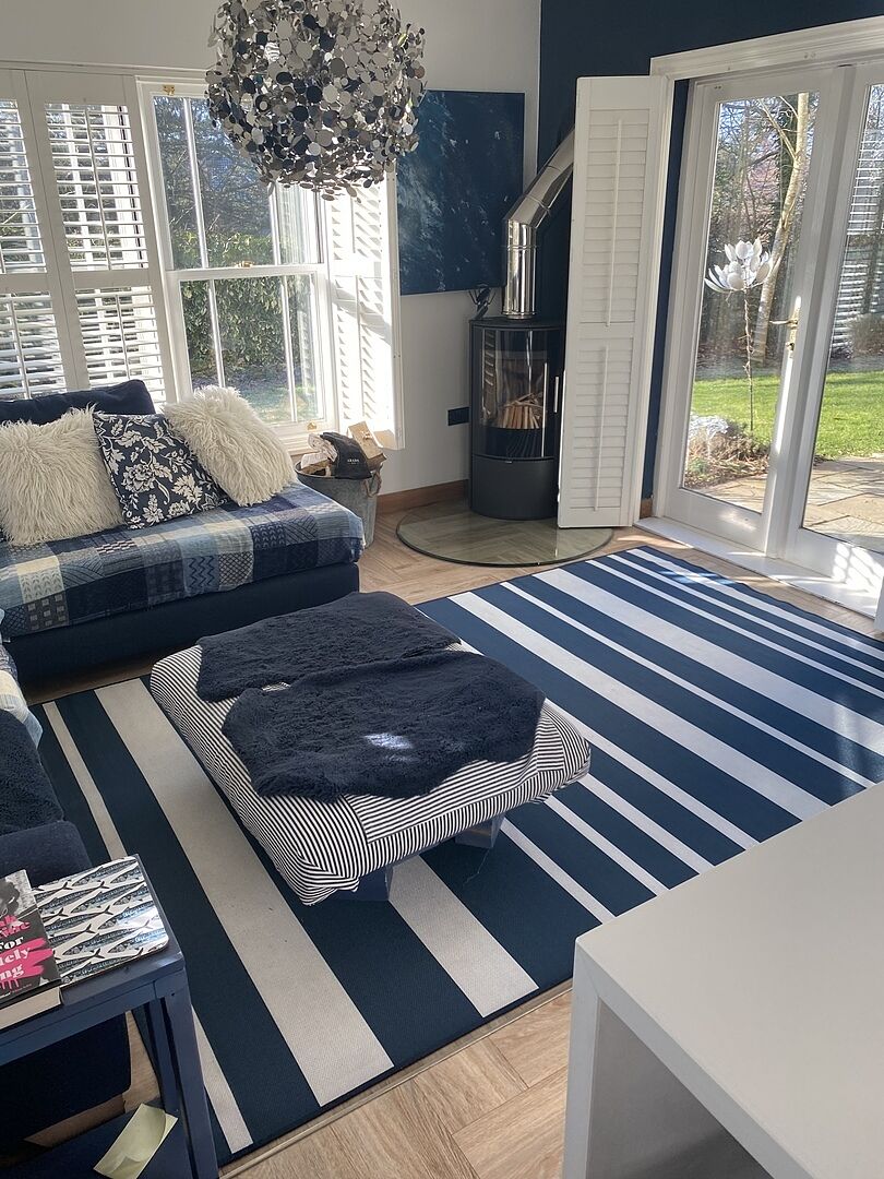 Outdoor Sailmaker Stripe Blue Rug